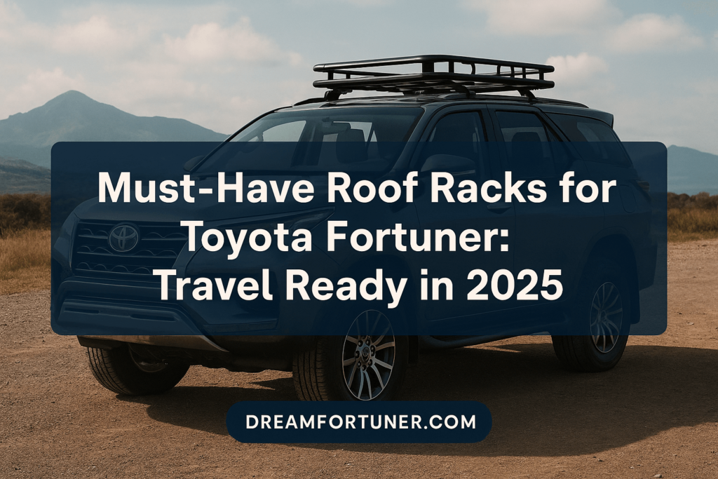 Toyota Fortuner with a roof rack on a road trip in 2025